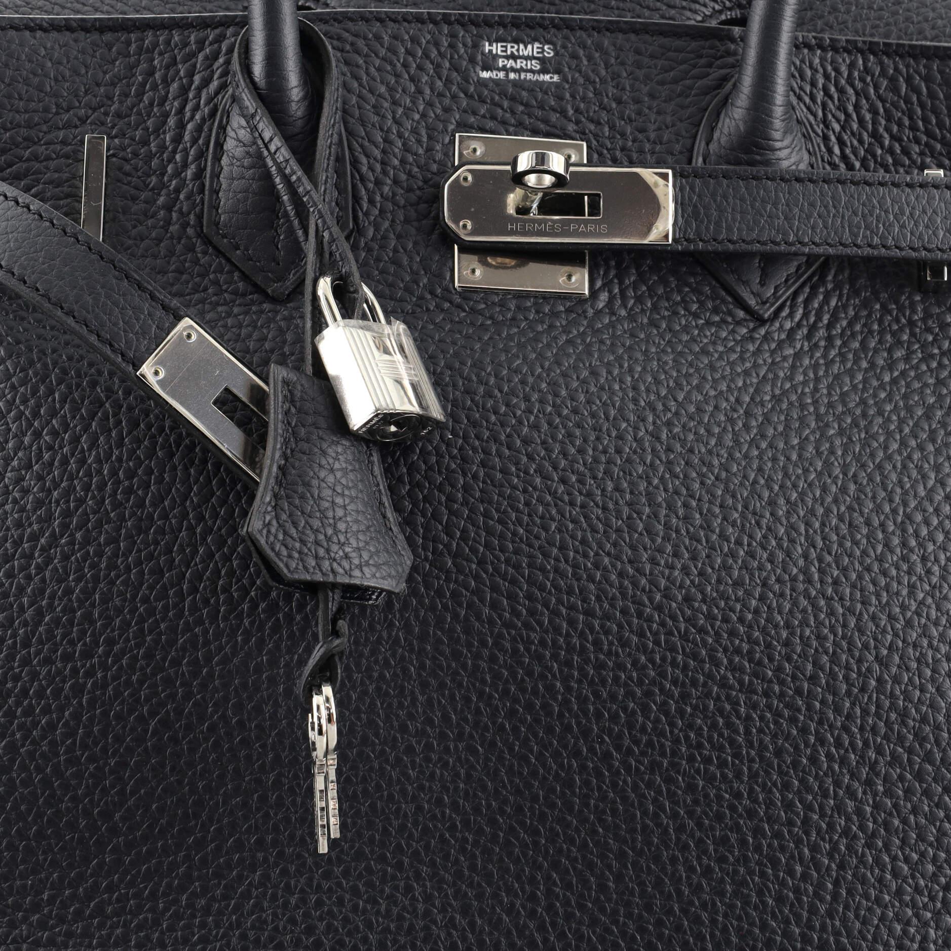 Hermes Birkin Handbag Bleu Obscur Clemence with Palladium Hardware 30 2