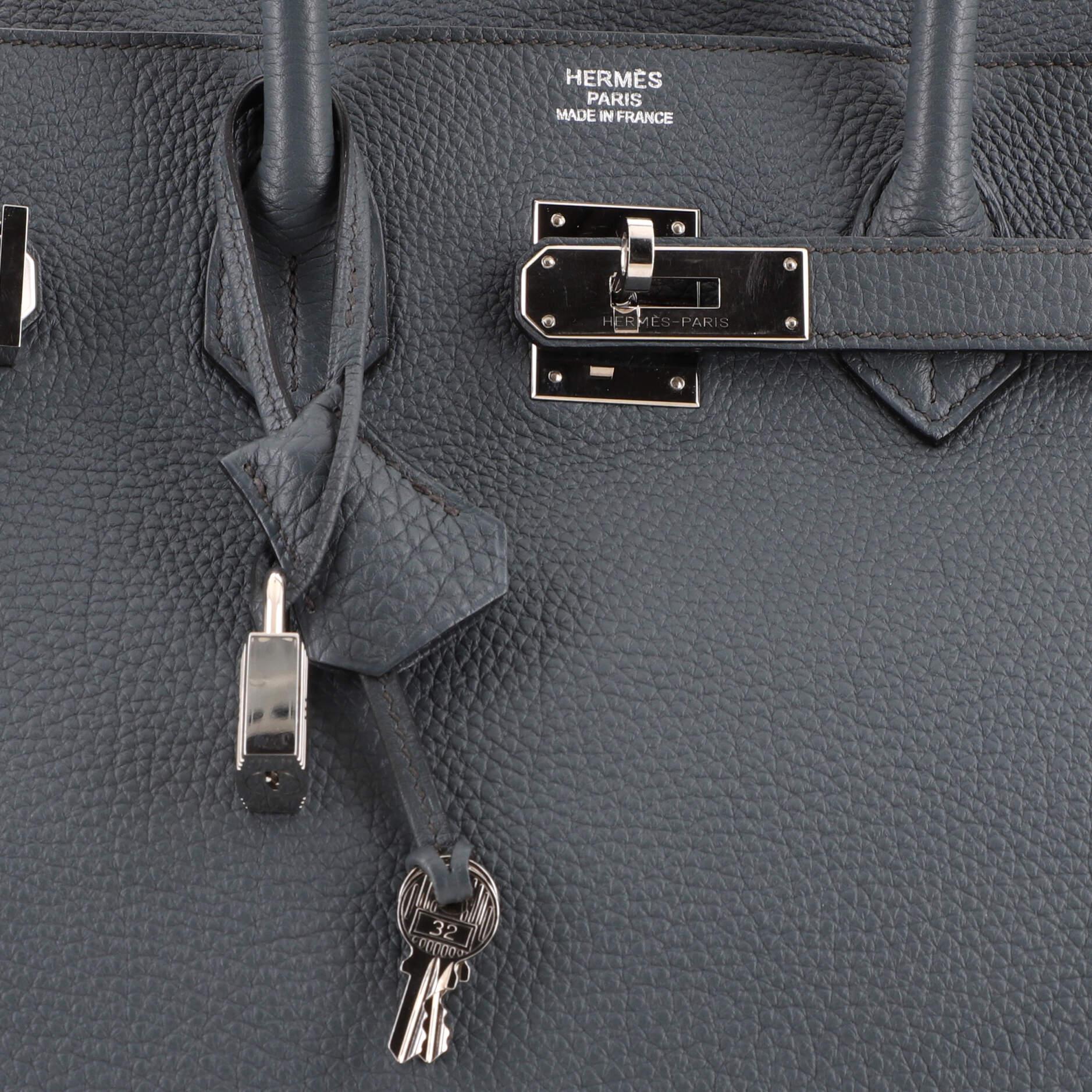 Hermes Birkin Handbag Bleu Orage Togo with Palladium Hardware 35 2