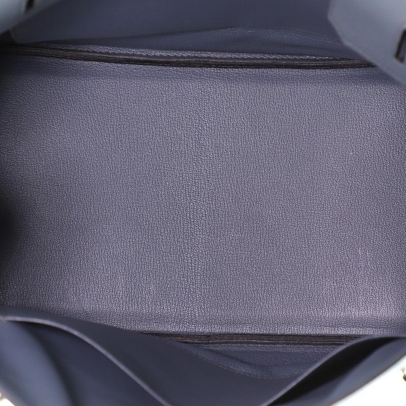 Hermes Birkin Handbag Bleu Orage Togo With Palladium Hardware 35  In Good Condition In NY, NY