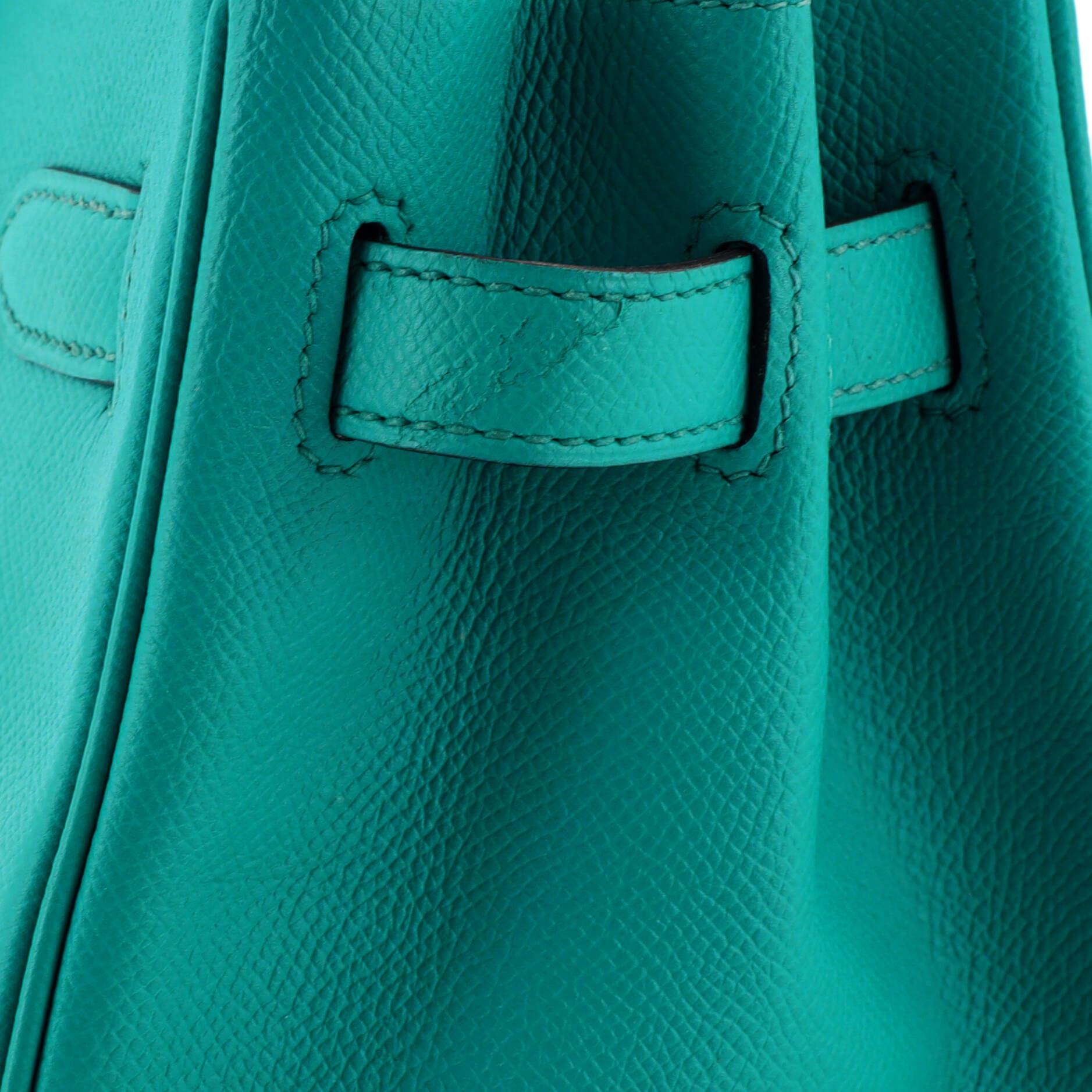 Hermes Birkin Handbag Bleu Paon Epsom with Gold Hardware 30 3