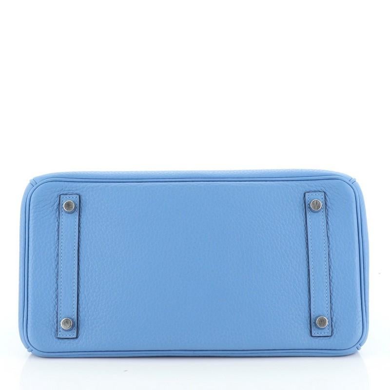 Hermes Birkin Handbag Bleu Paradis Togo With Palladium Hardware 30 1