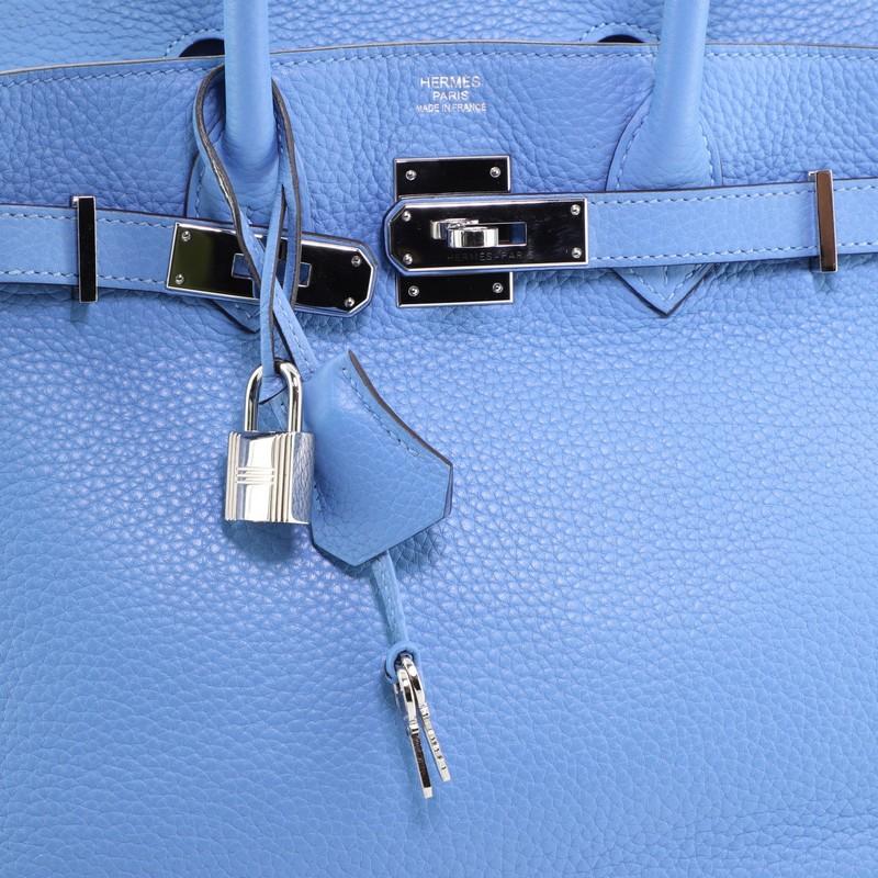 Hermes Birkin Handbag Bleu Paradis Togo With Palladium Hardware 30 3