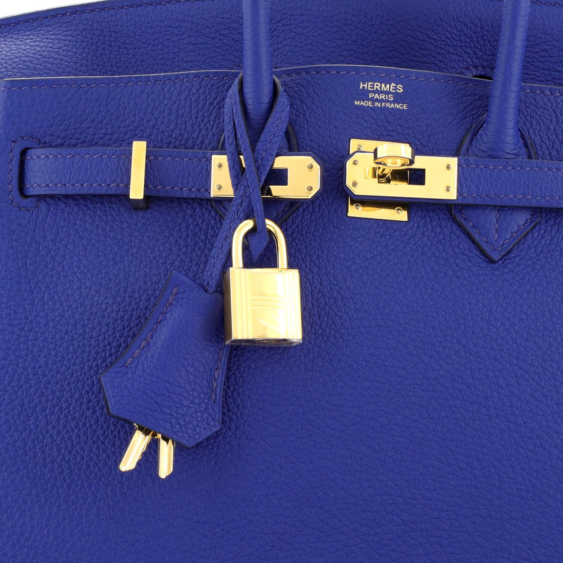 Hermes Birkin Handbag Bleu Royal Togo with Gold Hardware 25 3