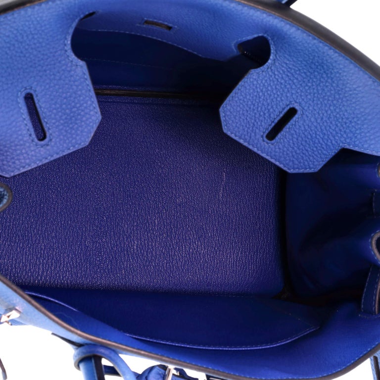 Hermes Birkin 25 Handbag Blue Royal Togo with Palladium Hardware