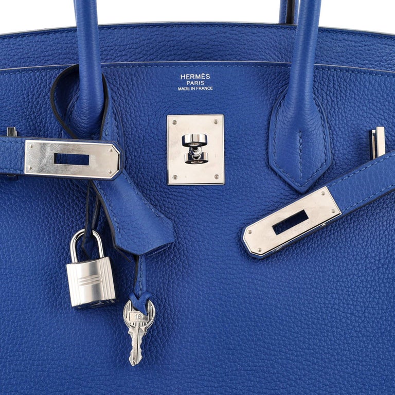 Hermes Birkin 30 Bleu Royal Blue Leather Palladium Hardware 2022 at 1stDibs
