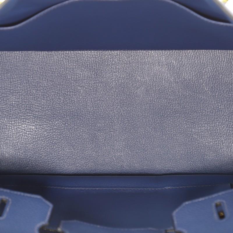 Hermes Birkin Handbag Bleu Saphir Clemence with Gold Hardware 35 1