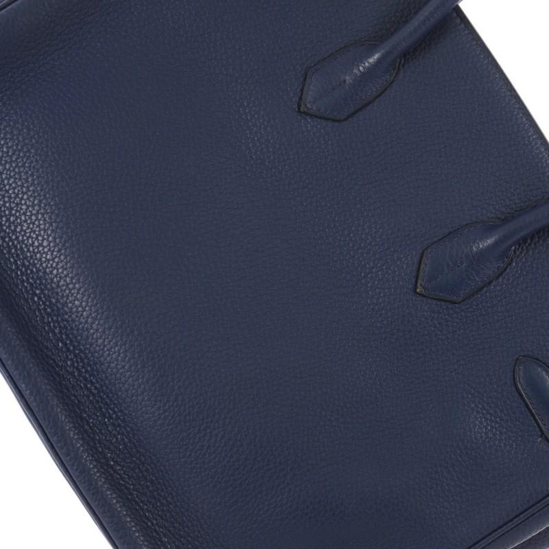 Hermes Birkin Handbag Bleu Saphir Clemence with Gold Hardware 35 4