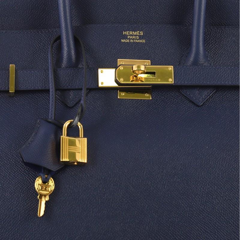 Hermes Birkin Handbag Bleu Saphir Epsom with Gold Hardware 35 2