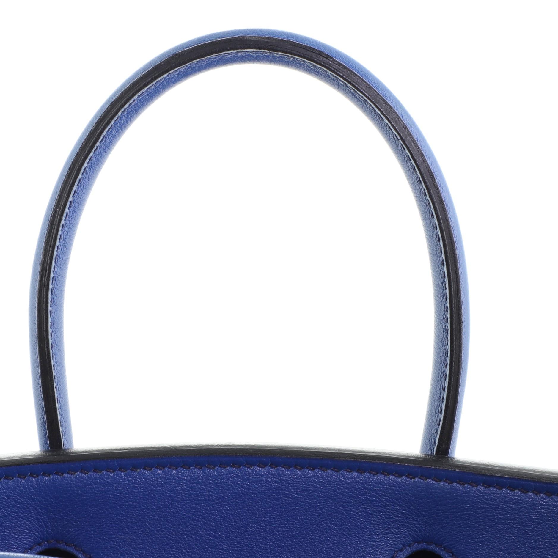 Hermes Birkin Handbag Bleu Saphir Gulliver with Palladium Hardware 30 5
