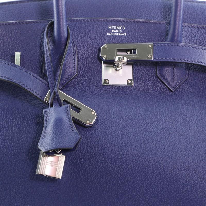 Hermes Birkin Handbag Bleu Saphir Novillo with Palladium Hardware 30 3