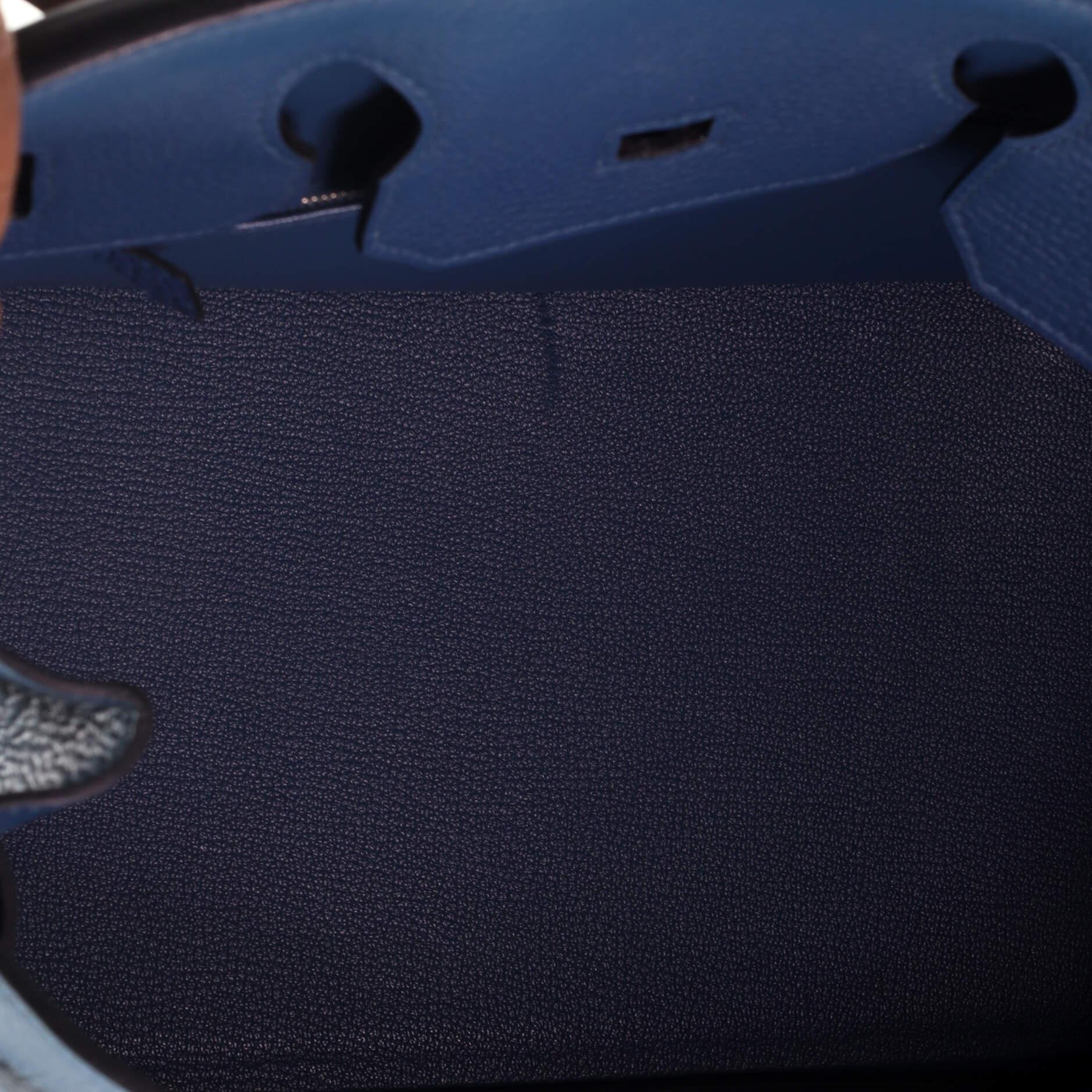 Hermes Birkin Handbag Bleu Tempete Clemence with Palladium Hardware 35 1