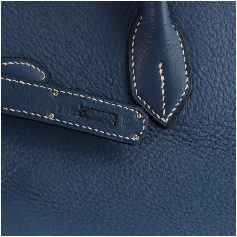 Hermes Birkin Handbag Bleu Thalassa Clemence with Palladium Hardware 35 4