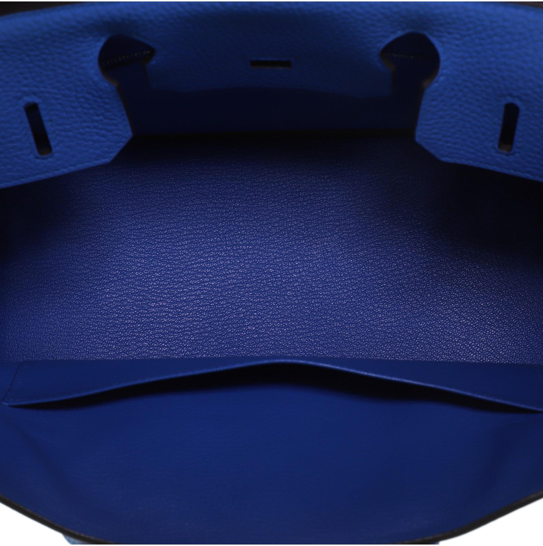 Hermes Birkin Handbag Bleu Zanzibar Clemence with Palladium Hardware 30 1
