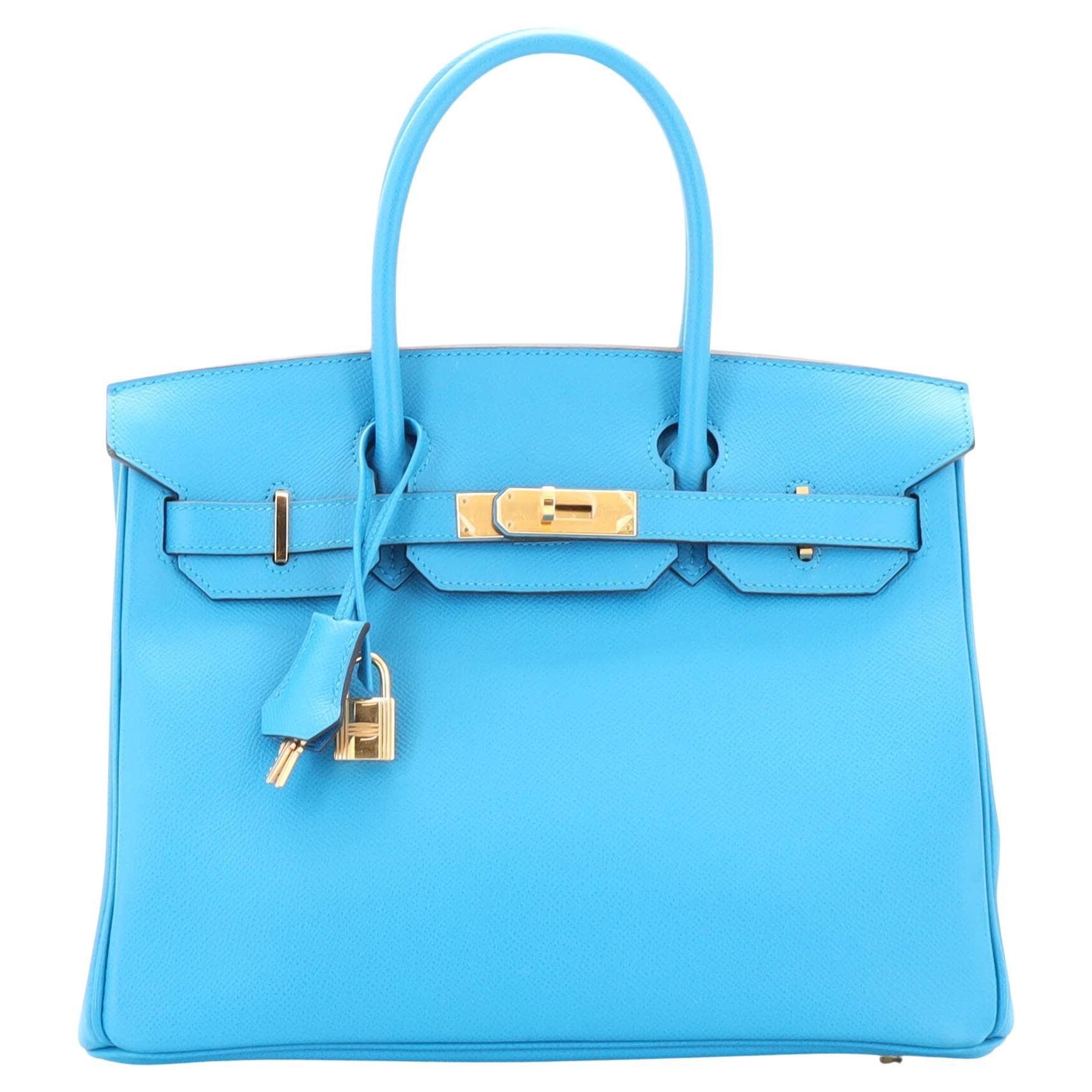 Hermès BIRKIN 30CM VEAU EPSOM B3 Bleu Zanzibar GOLD HARDWAREe