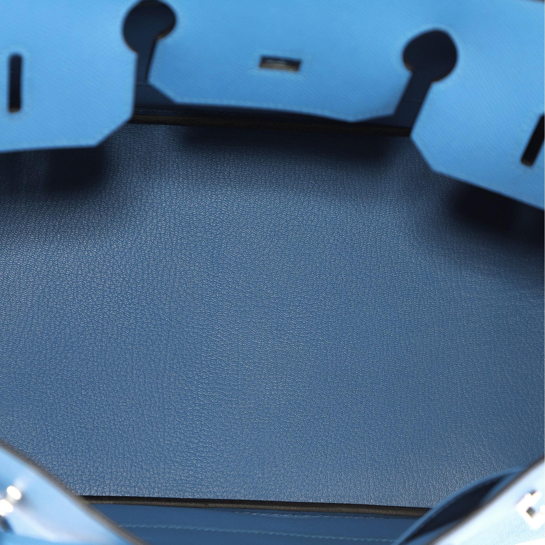 Hermes Birkin Handbag Bleu Zanzibar Epsom with Palladium Hardware 35 1
