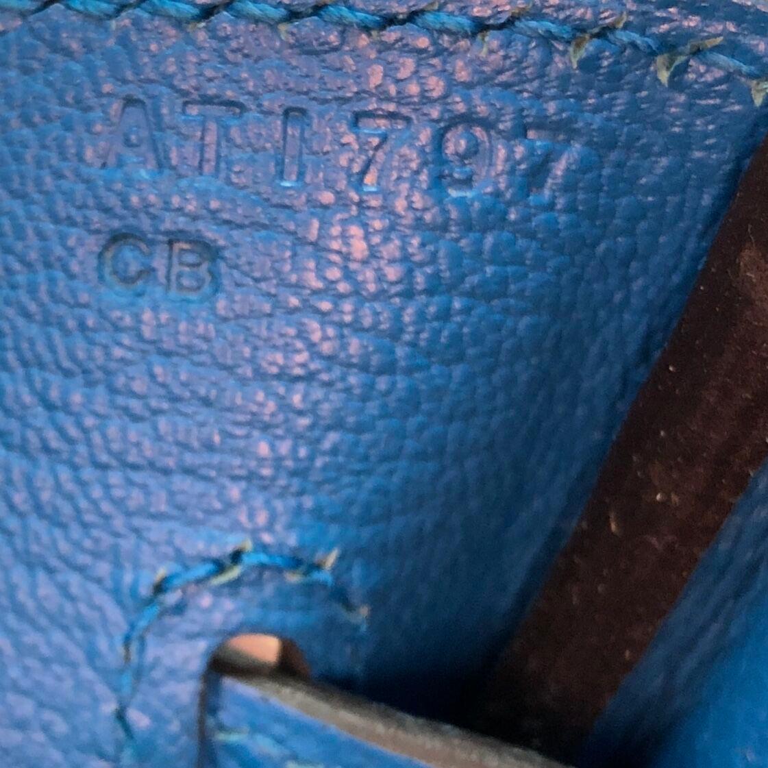 Hermes Birkin Handbag Bleu Zanzibar Epsom with Palladium Hardware 35 2