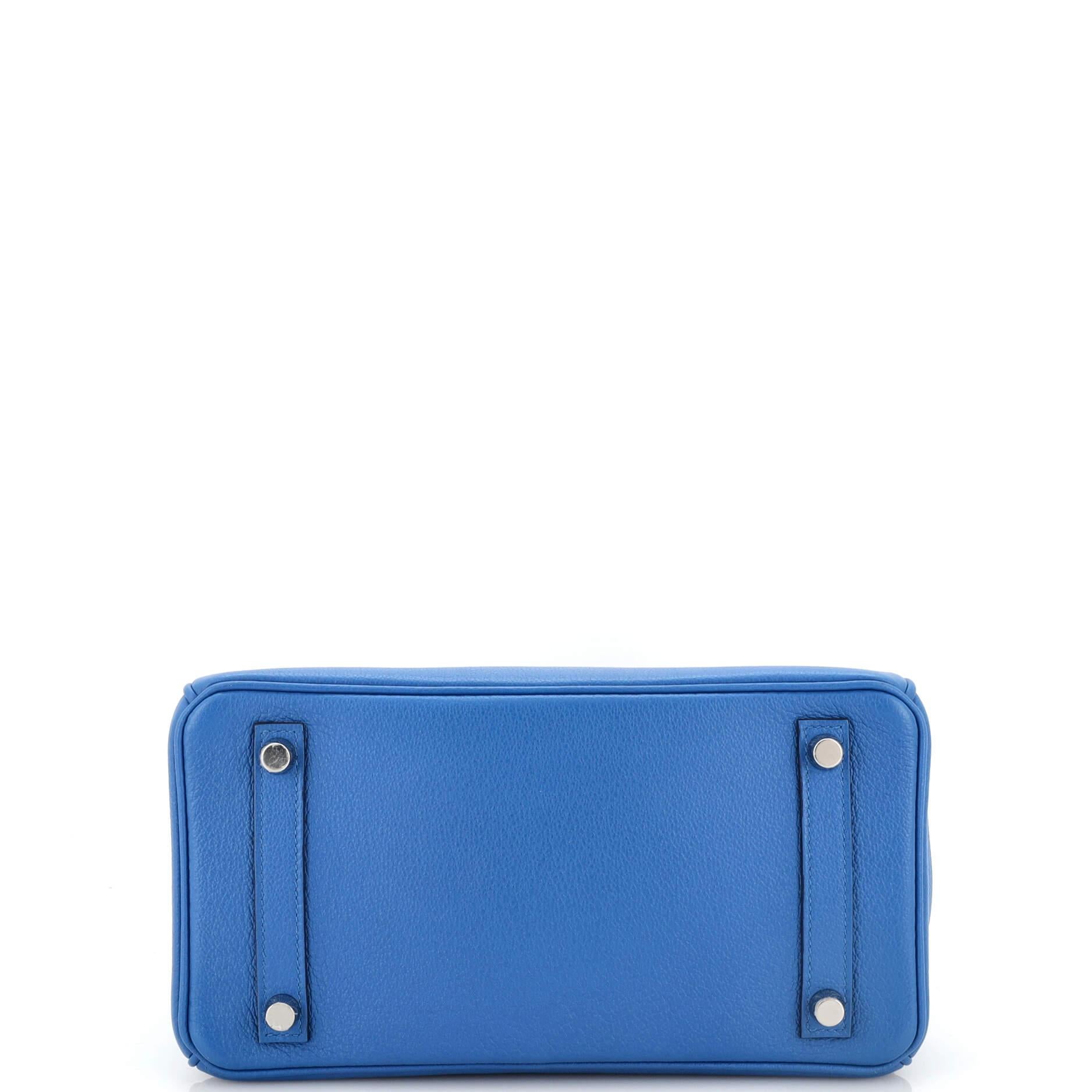 Hermes Birkin Handbag Bleu Zellige Novillo with Palladium Hardware 25 1