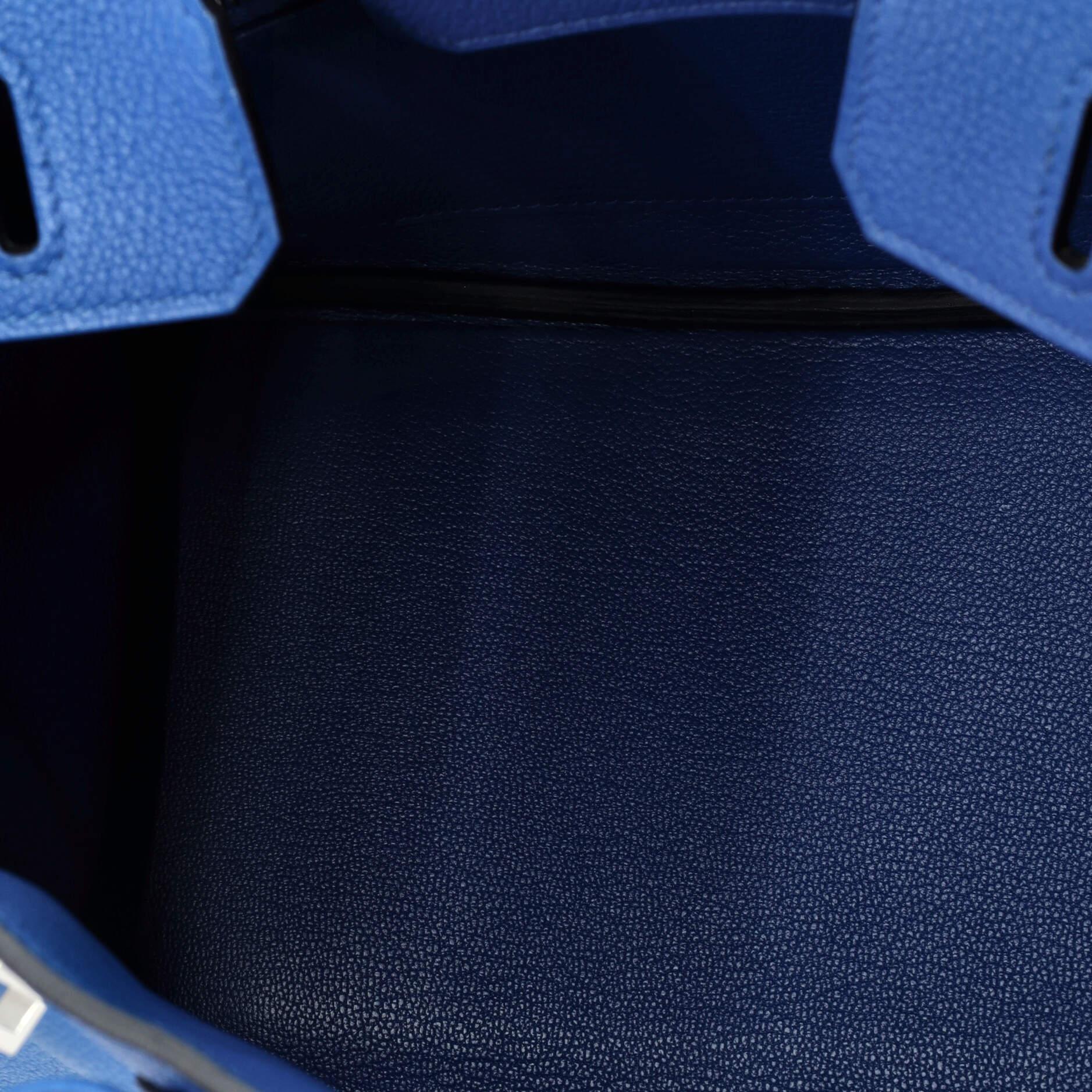 Hermes Birkin Handbag Bleu Zellige Novillo with Palladium Hardware 25 2