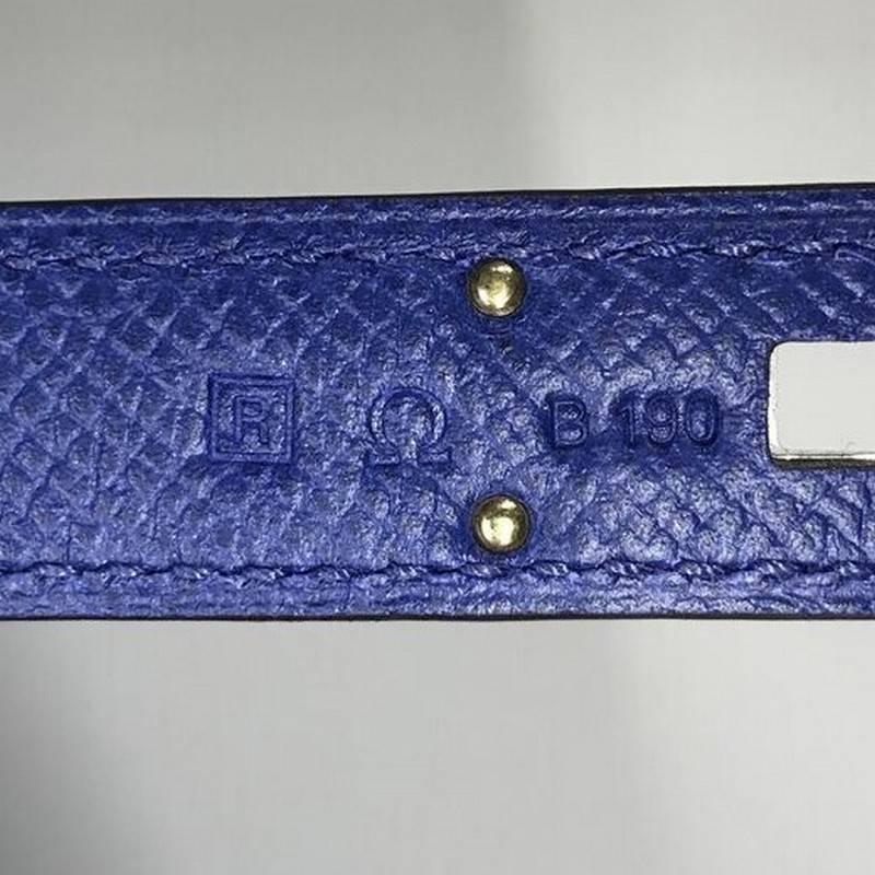 Hermes Birkin Handbag Blue Electric Epsom with Palladium Hardware 35 4