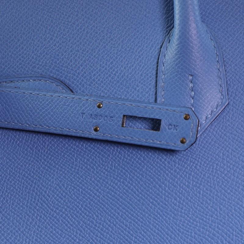 Hermes Birkin Handbag Blue Paradis Epsom with Palladium Hardware 35 5