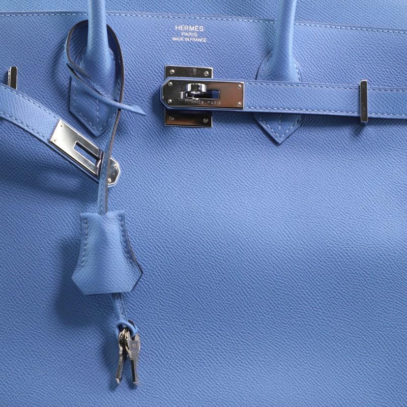 Hermes Birkin Handbag Blue Paradis Epsom with Palladium Hardware 35 1