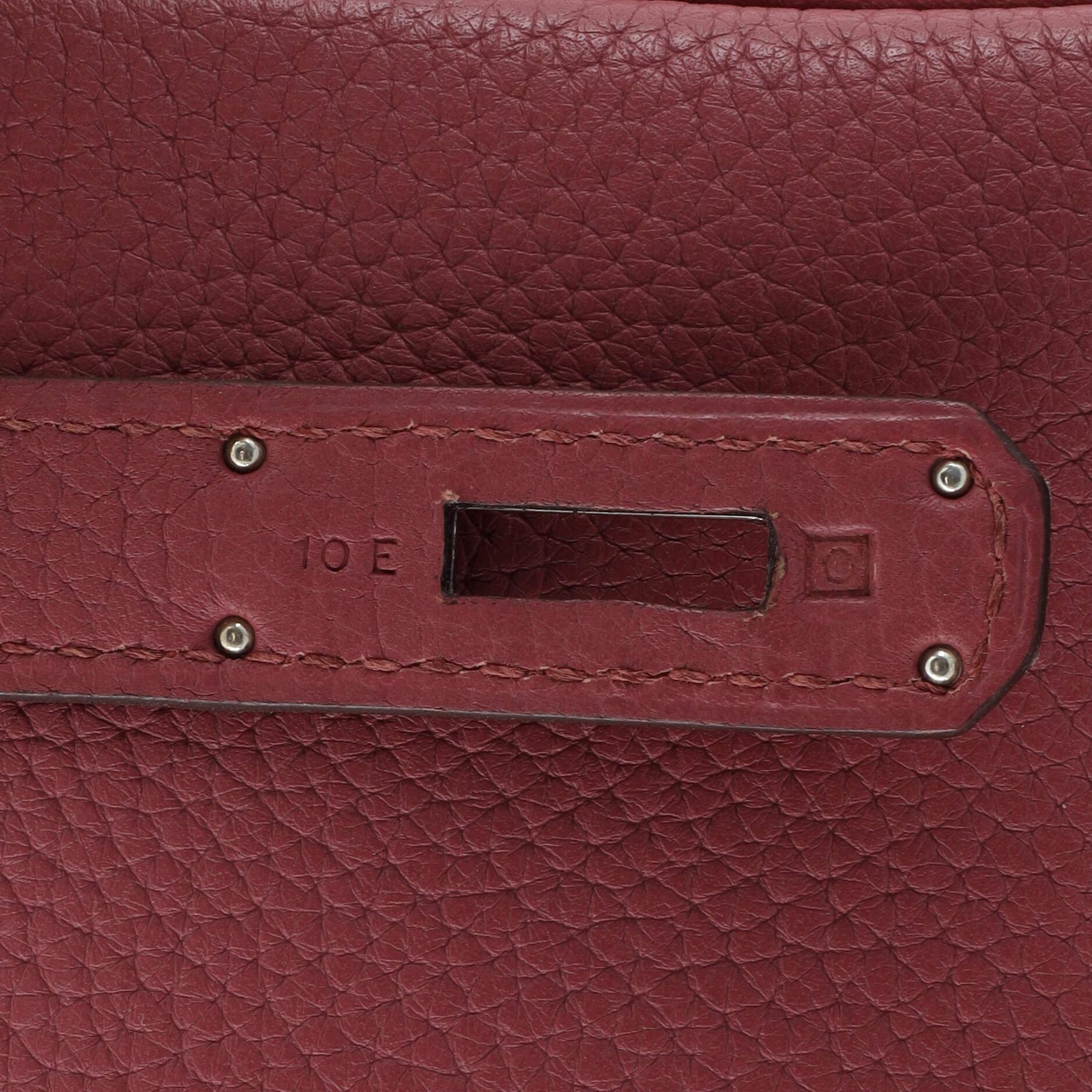 Hermes Birkin Handbag Bois De Rose Clemence with Palladium Hardware 30 7