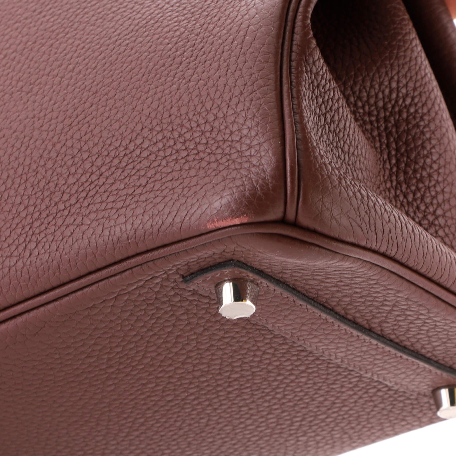 Hermes Birkin Handbag Bordeaux Clemence with Palladium Hardware 30 4