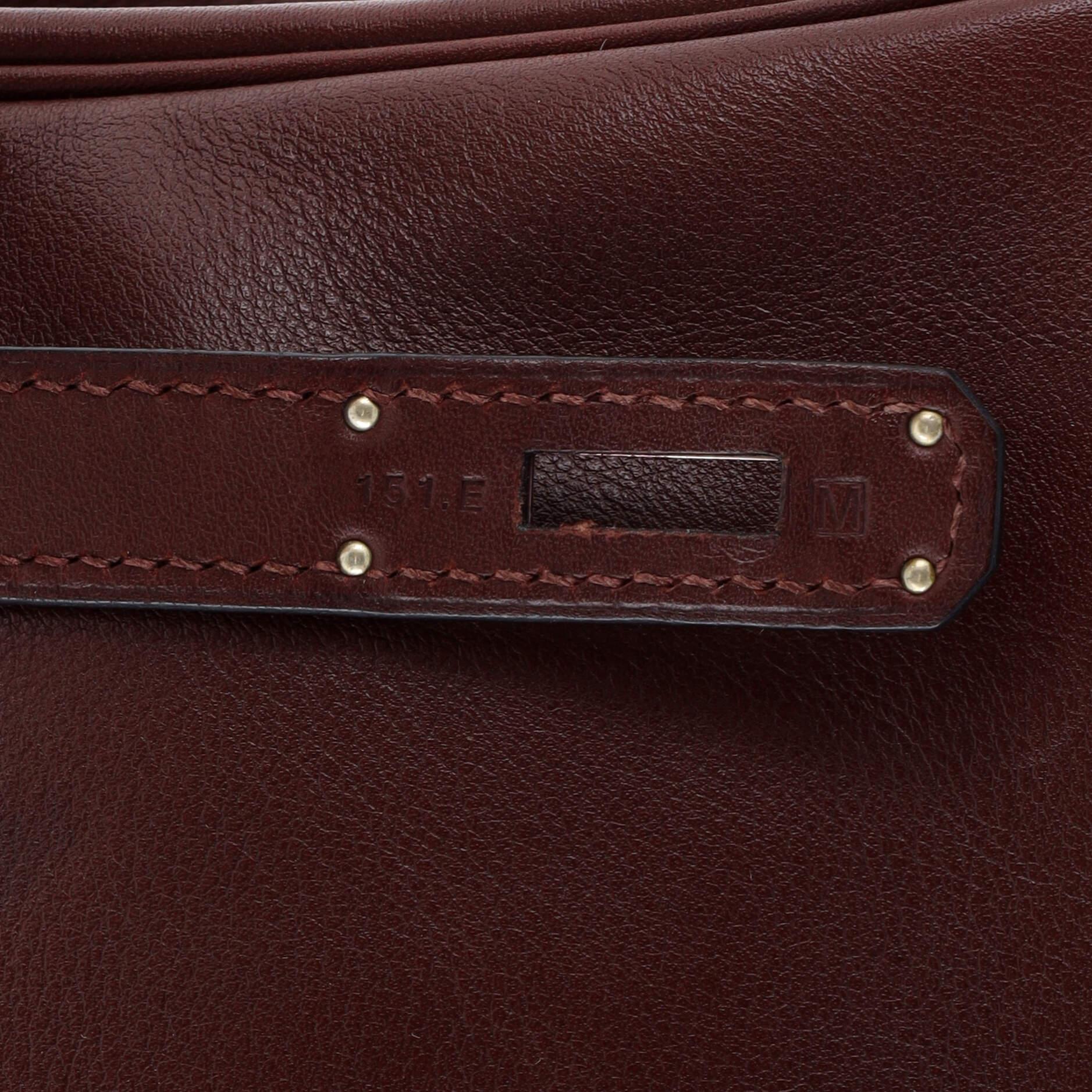 Hermes Birkin Handbag Bordeaux Swift with Palladium Hardware 30 7