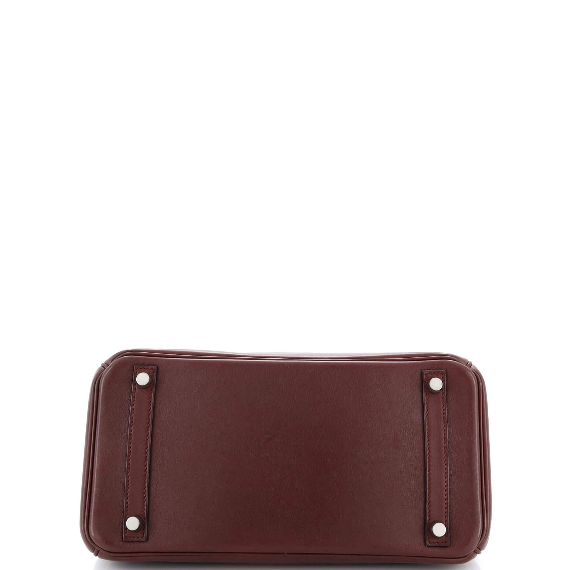 Hermes Birkin Handbag Bordeaux Swift with Palladium Hardware 30 1
