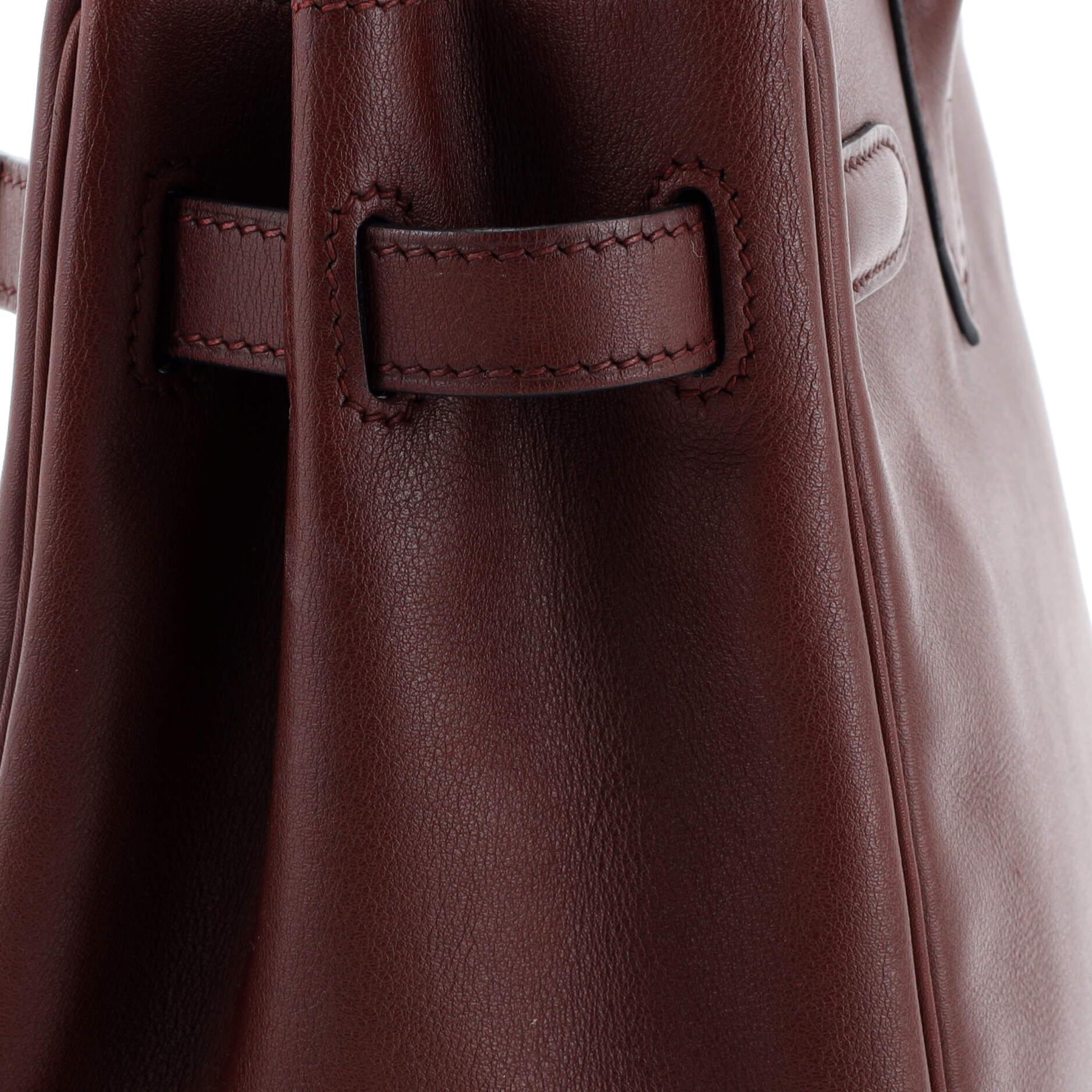 Hermes Birkin Handbag Bordeaux Swift with Palladium Hardware 30 4