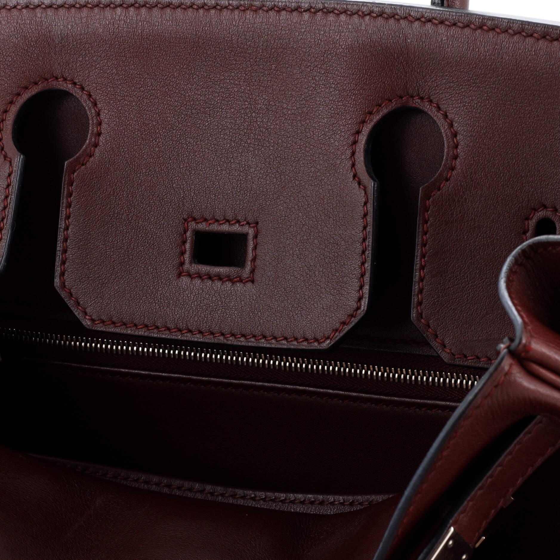 Hermes Birkin Handbag Bordeaux Swift with Palladium Hardware 30 5