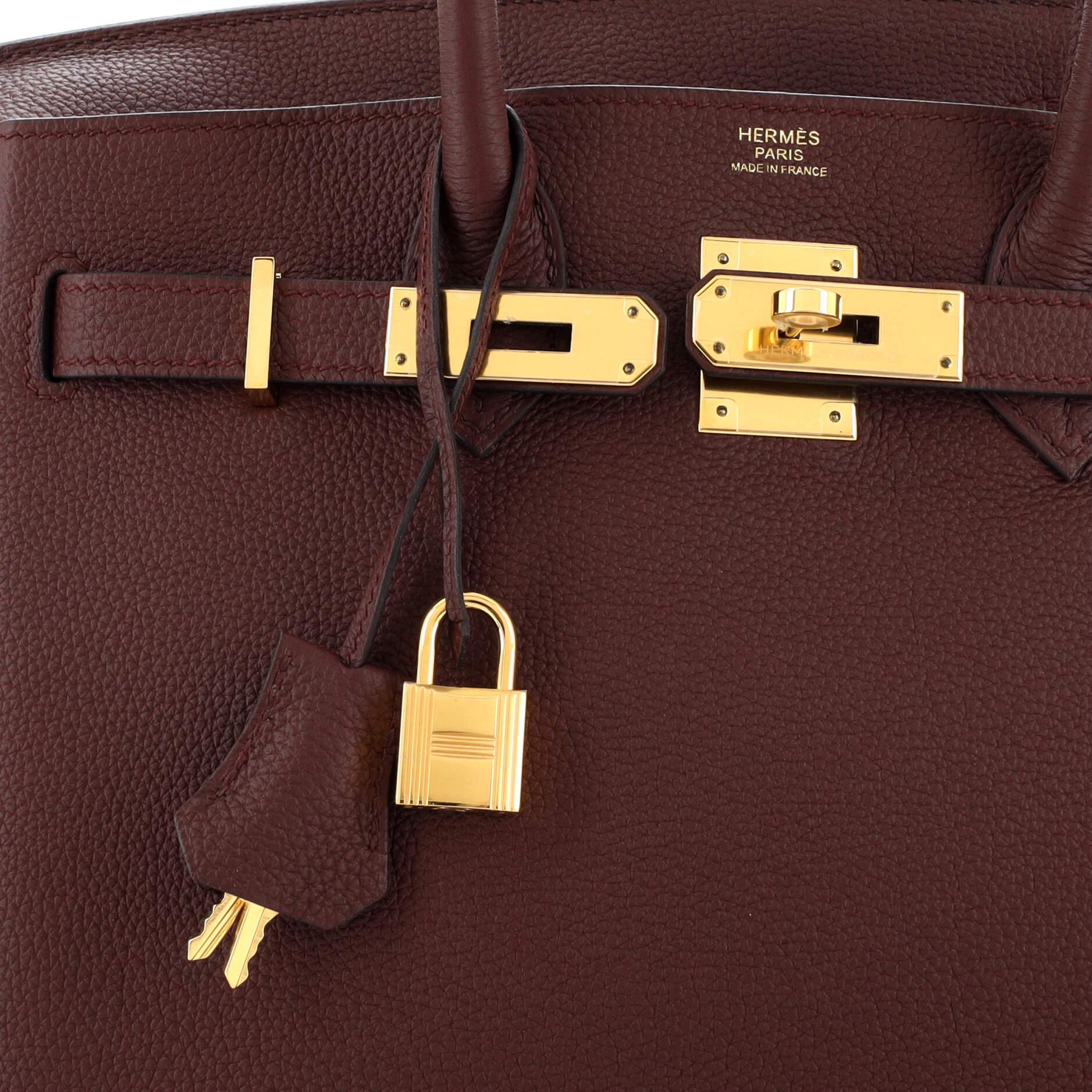 Hermes Birkin Handbag Bordeaux Togo with Gold Hardware 30 3