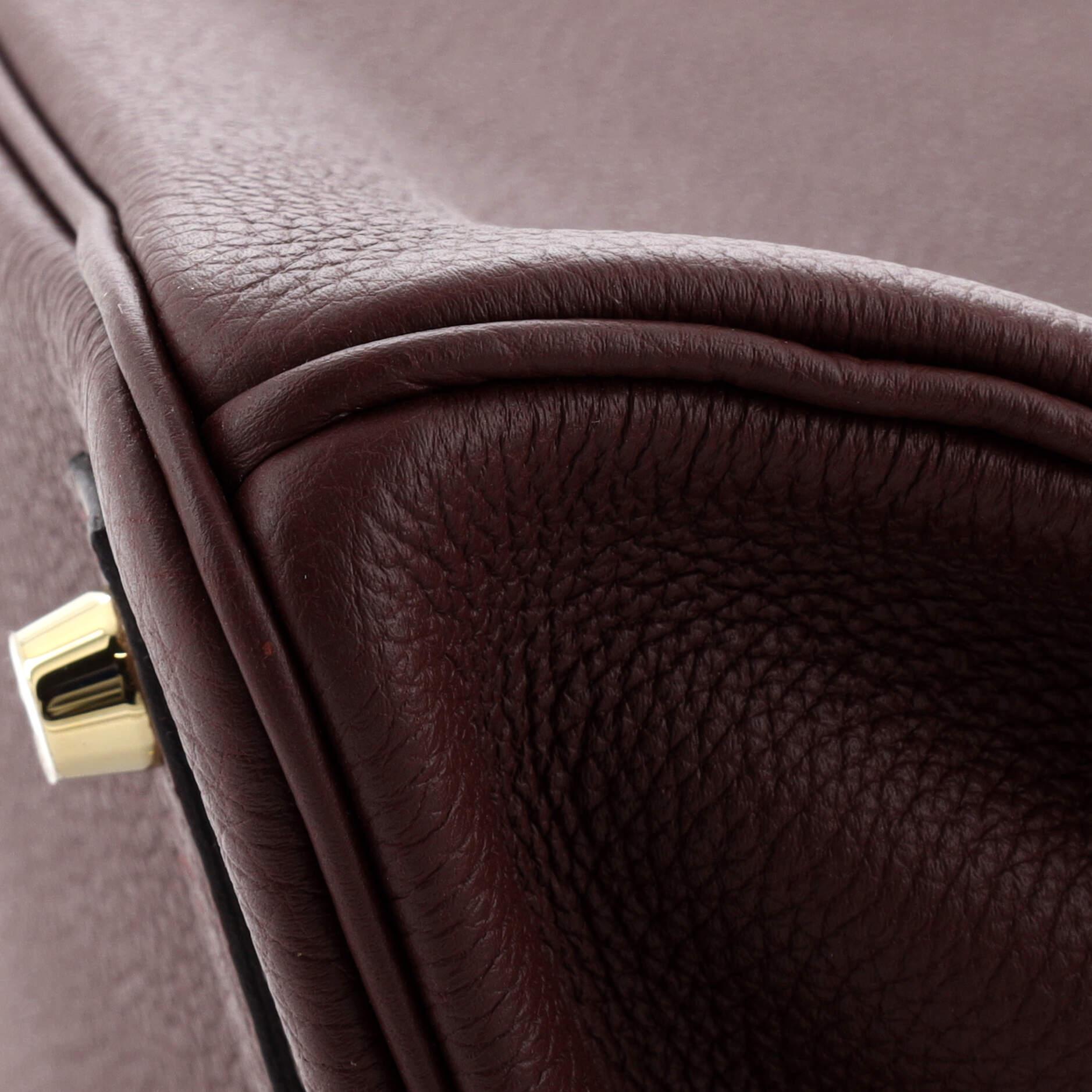 Hermes Birkin Handbag Bordeaux Togo with Gold Hardware 30 4