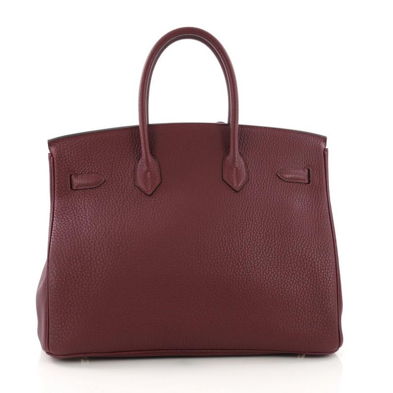 Hermes Birkin Handbag Bordeaux Togo with Gold Hardware 35 In Excellent Condition In NY, NY