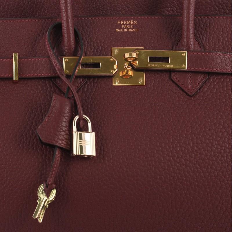 Hermes Birkin Handbag Bordeaux Togo with Gold Hardware 35 2