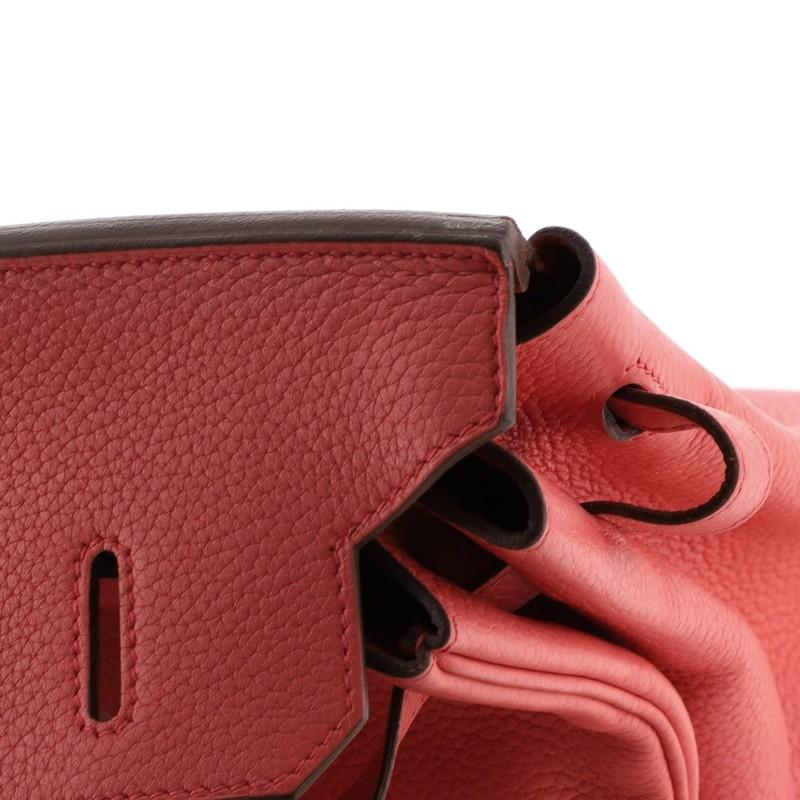 Hermes Birkin Handbag Bougainvillea Clemence with Palladium Hardware 35 In Good Condition In NY, NY