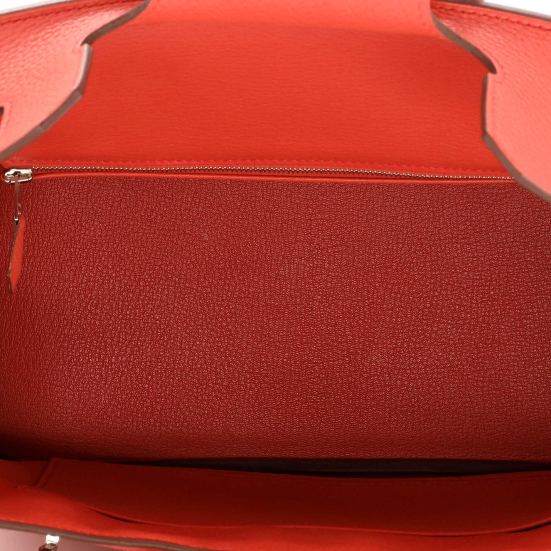 Hermes Birkin Handbag Bougainvillea Clemence with Palladium Hardware  1