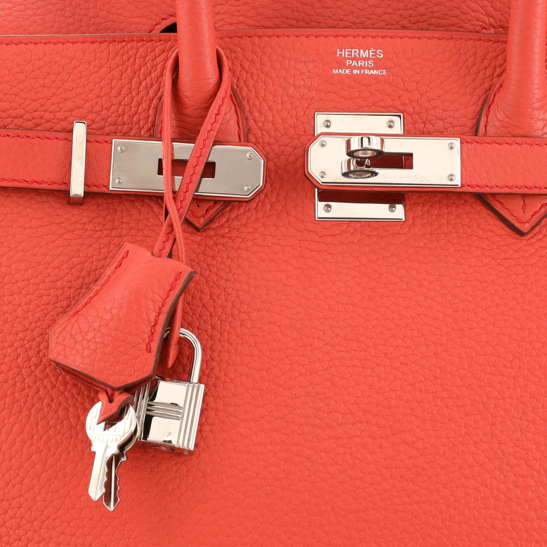 Hermes Birkin Handbag Bougainvillea Clemence with Palladium Hardware  2