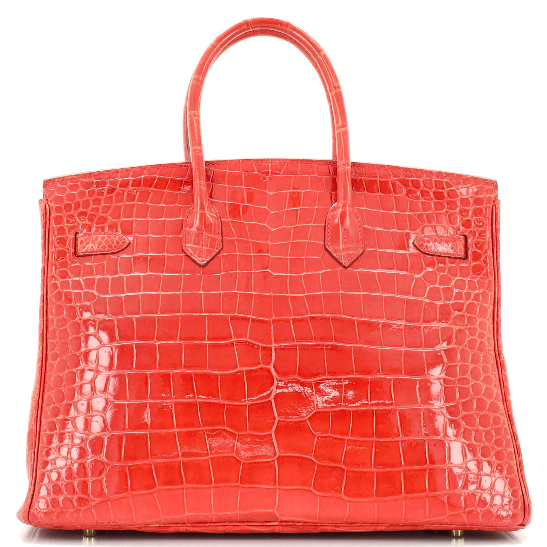 hermes red crocodile bag