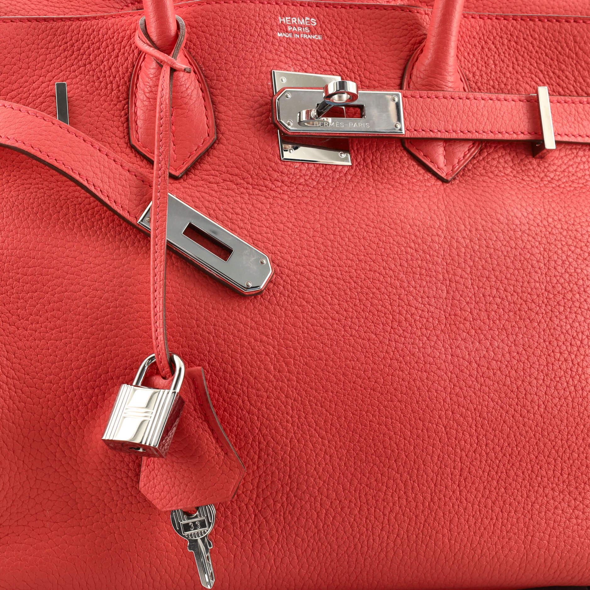 Hermes Birkin Handbag Bougainvillea Togo with Palladium Hardware 30 1