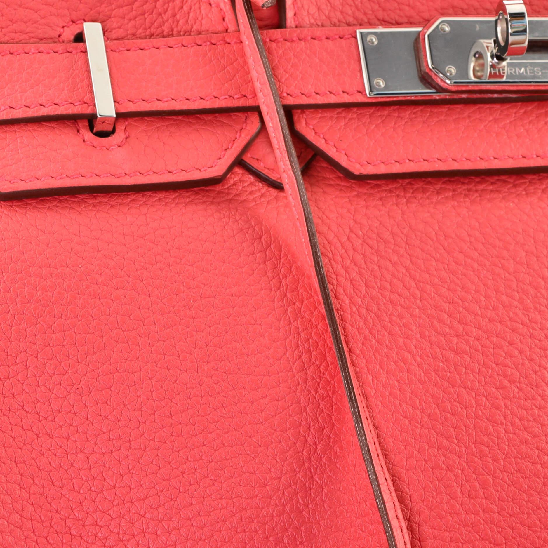 Hermes Birkin Handbag Bougainvillea Togo with Palladium Hardware 30 3