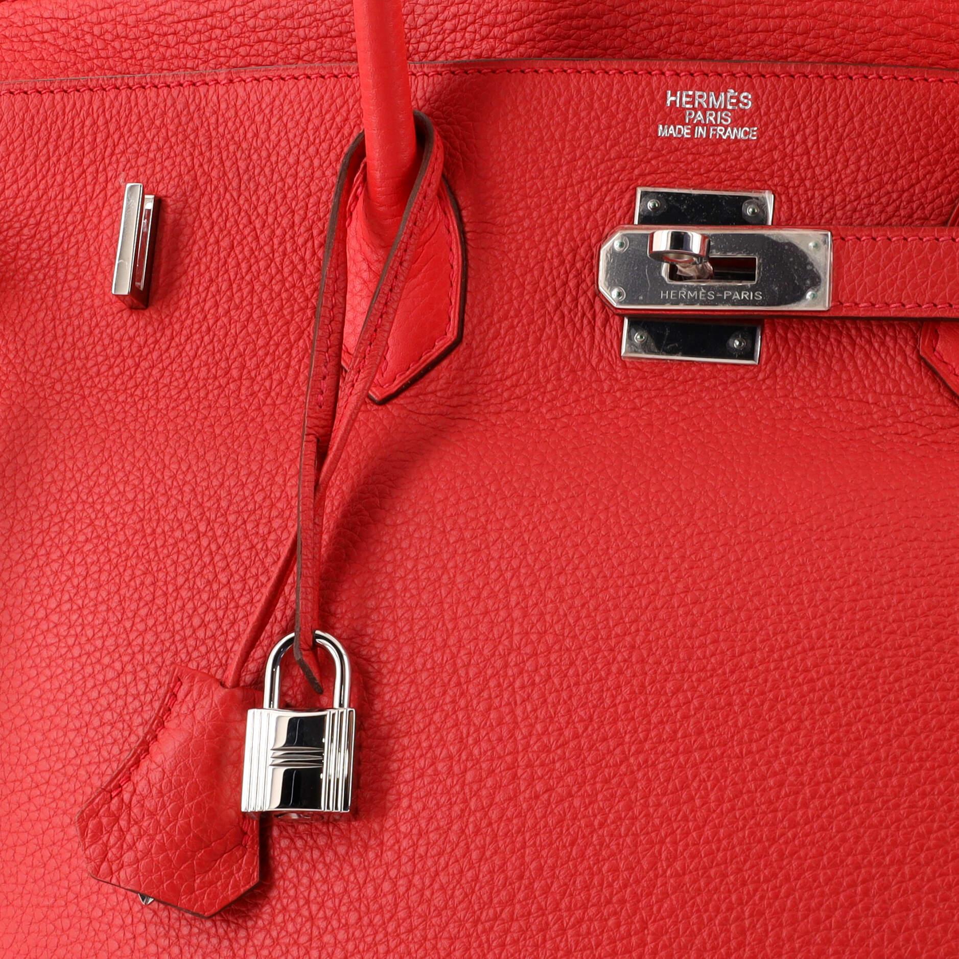 Hermes Birkin Handbag Bougainvillea Togo with Palladium Hardware 40 3