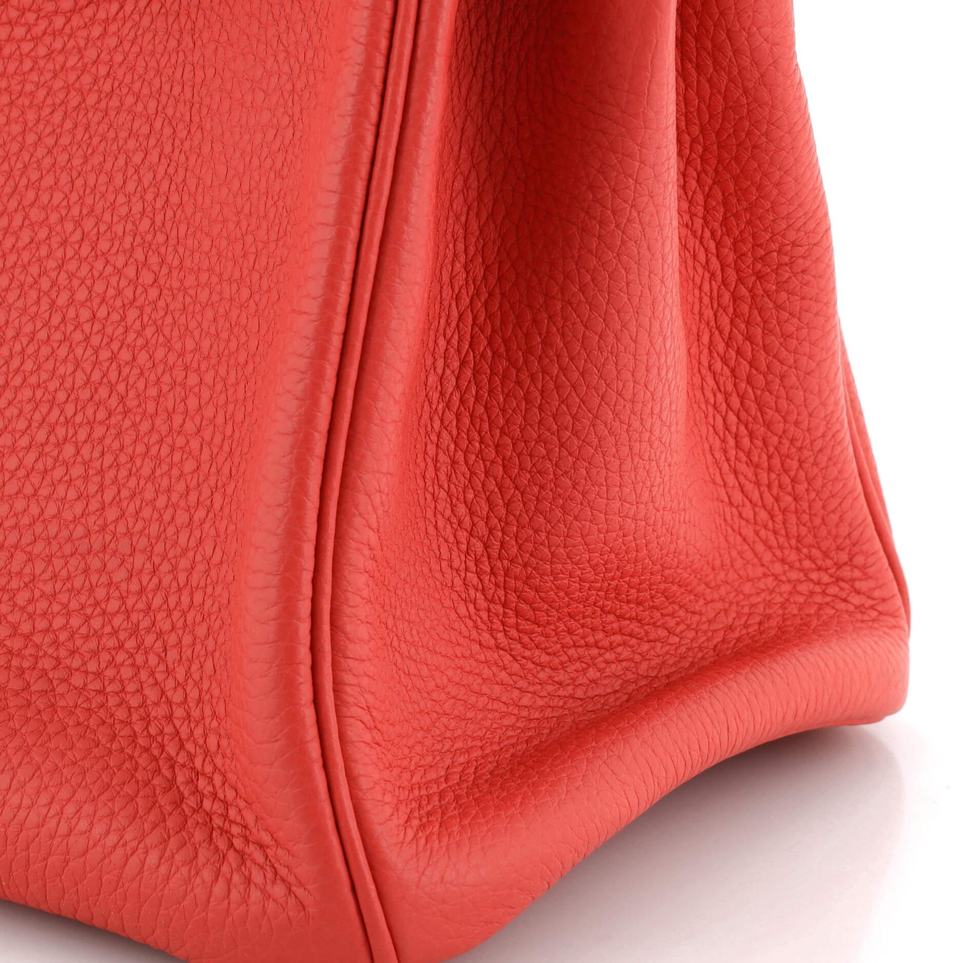 Hermes Birkin Handbag Bougainvillier Clemence with Palladium Hardware 30 For Sale 3