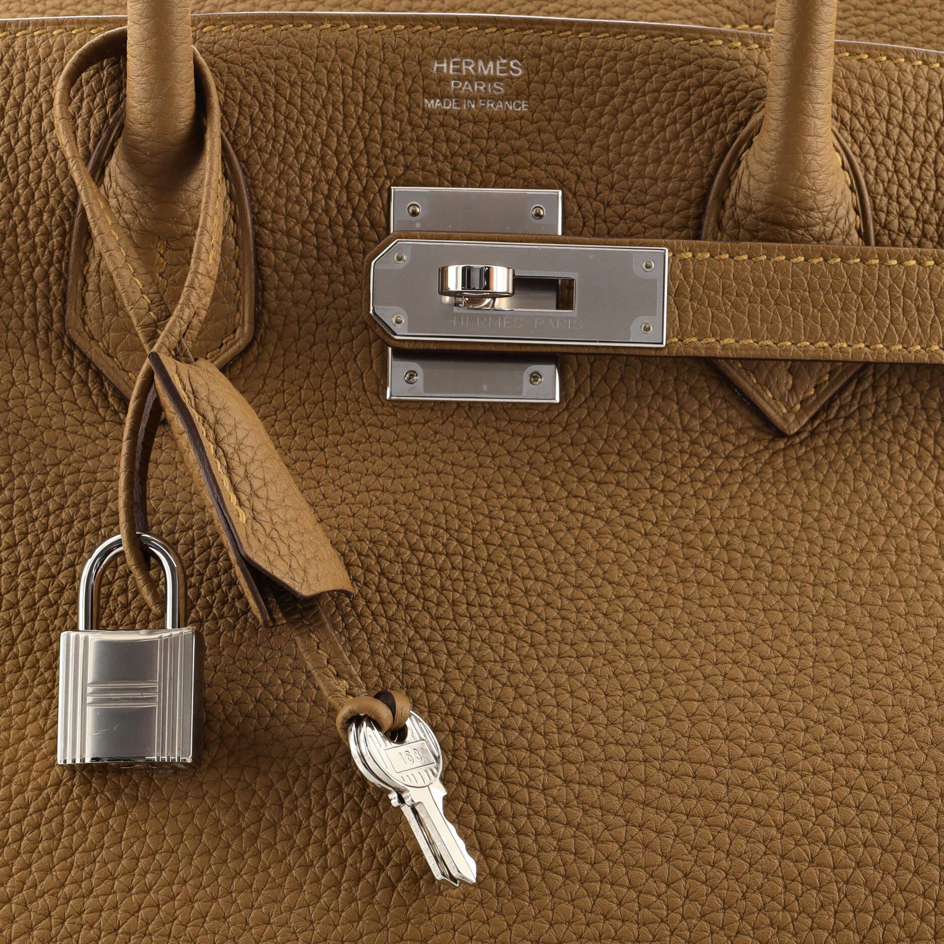 Hermes Birkin Handbag Bronze Dore Togo with Palladium Hardware 30 2