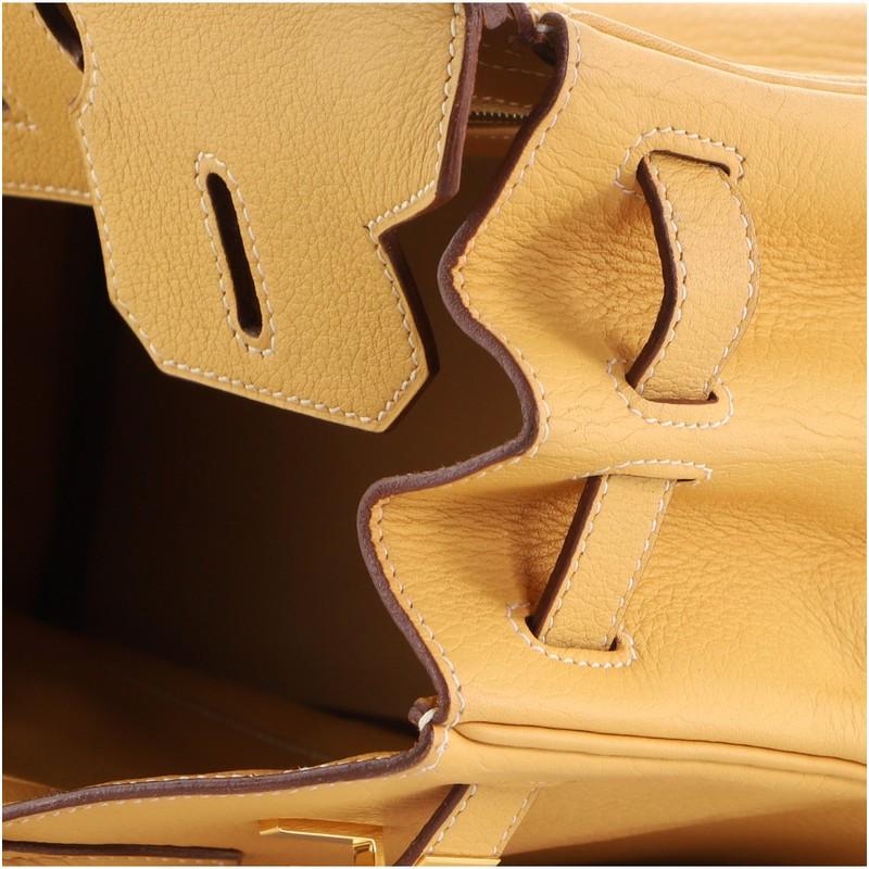 Hermes Birkin Handbag Brown Clemence with Gold Hardware 30 4