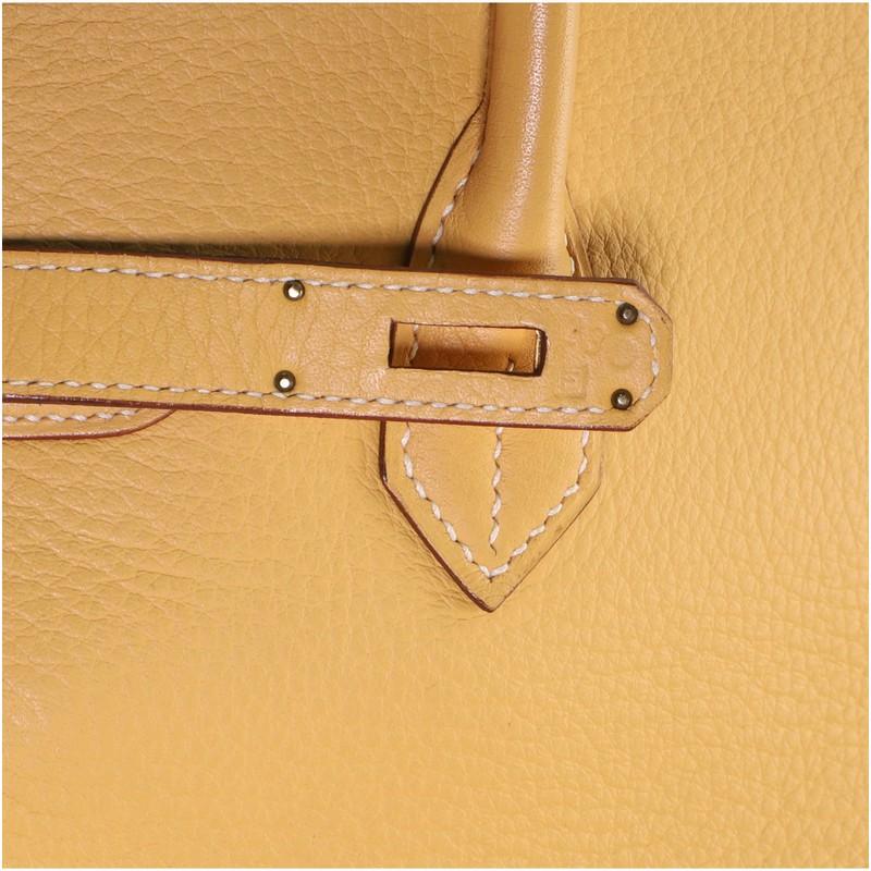 Hermes Birkin Handbag Brown Clemence with Gold Hardware 30 6