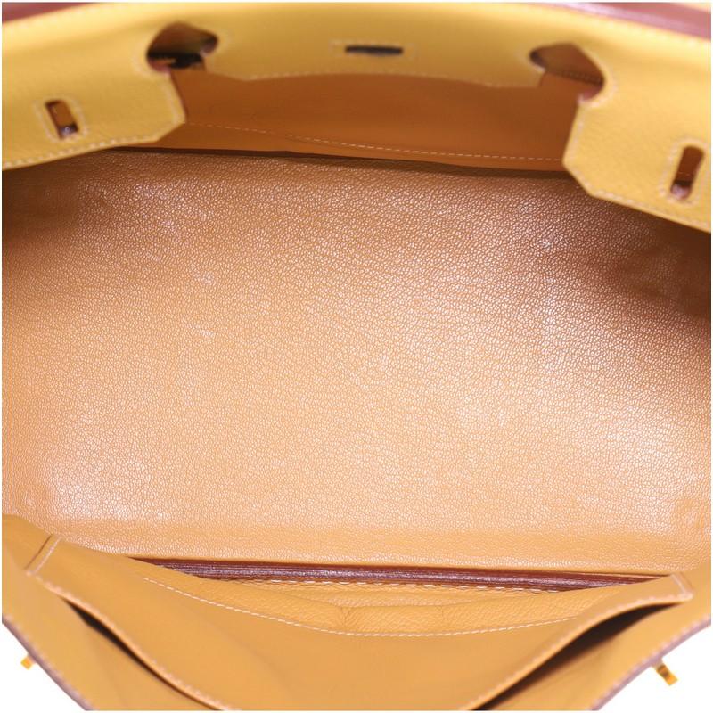 Women's or Men's Hermes Birkin Handbag Brown Clemence with Gold Hardware 30