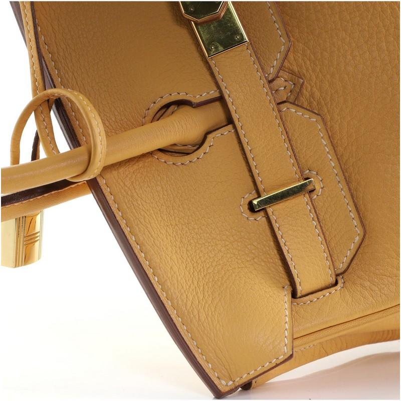 Hermes Birkin Handbag Brown Clemence with Gold Hardware 30 3