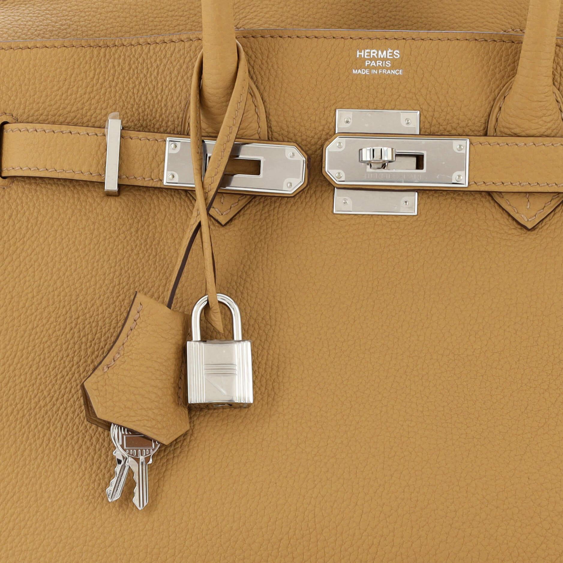 Hermes Birkin Handbag Brown Togo with Palladium Hardware 30 3
