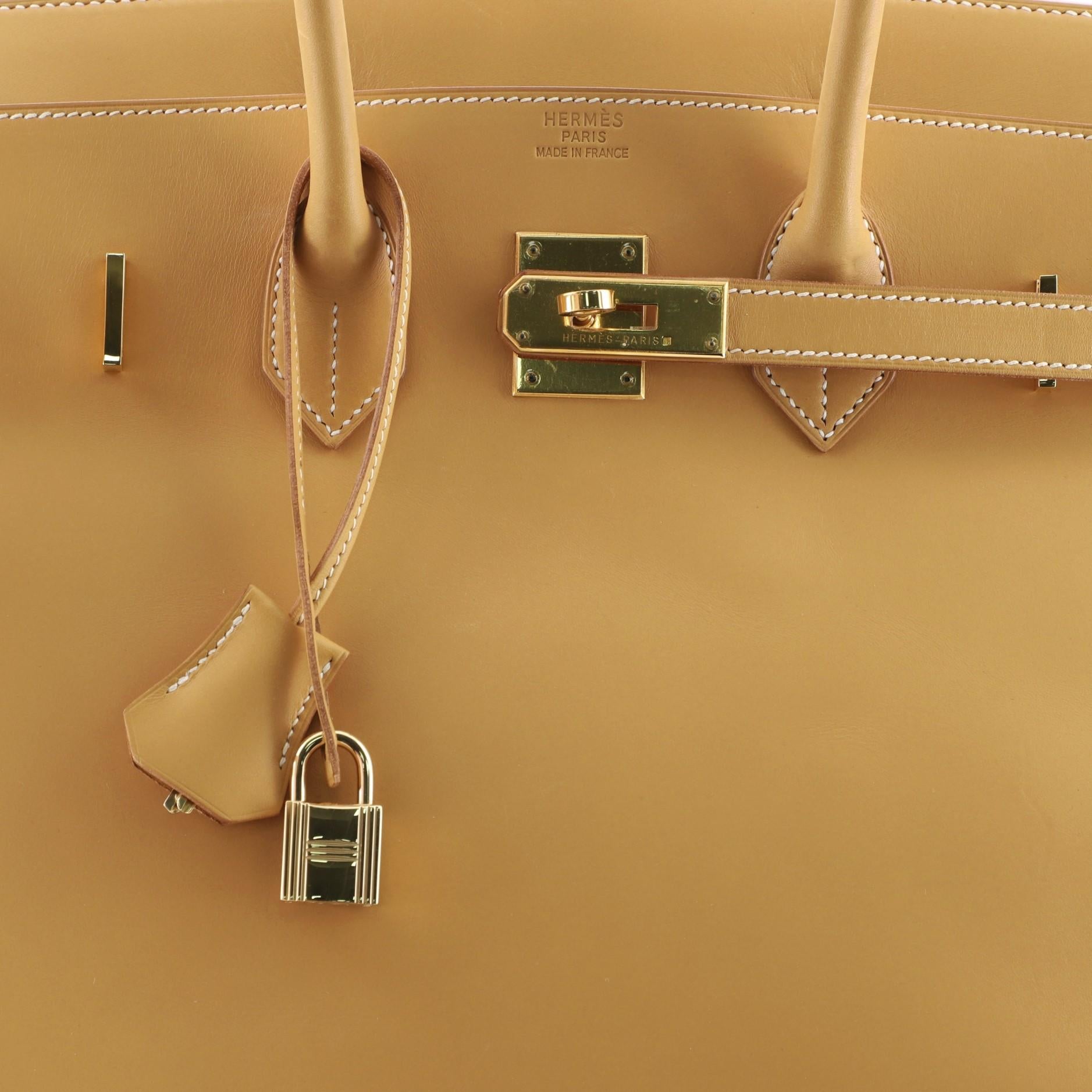 Hermes Birkin Handbag Brown Vache Natural with Gold Hardware 35 1